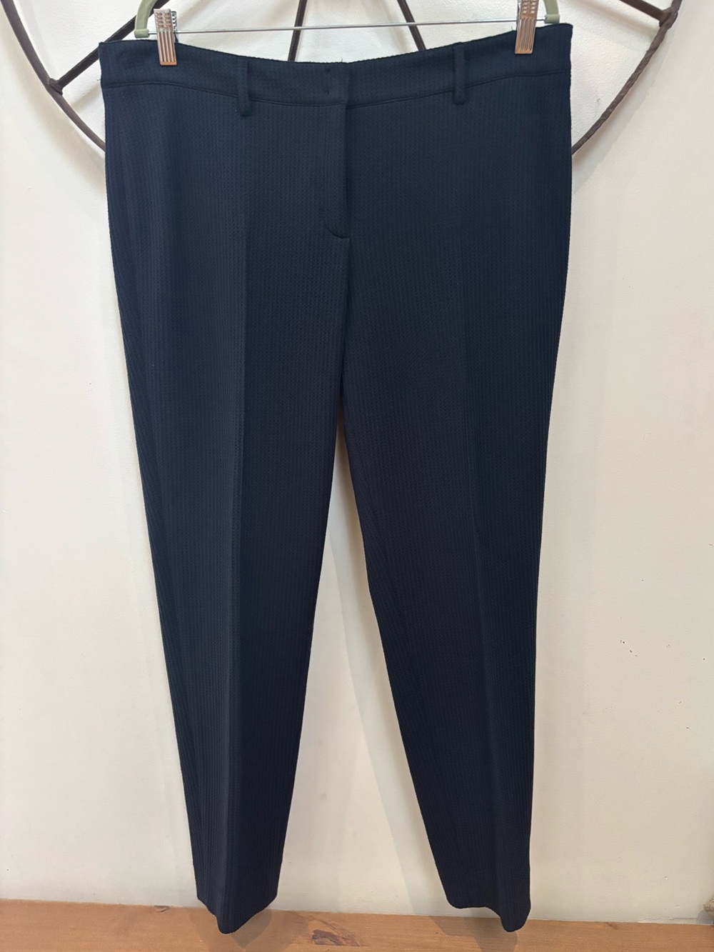 A-k-r-i-s punto navy blue quilted stretch dress trousers pants 14